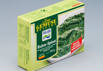 Unsere Sonderlösung für Spinat und Kräuter von Frosta und Iglo.