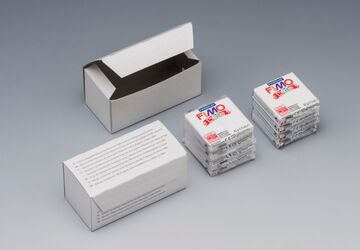 Unsere Pappschachteln für Fimo Modelliermasse.